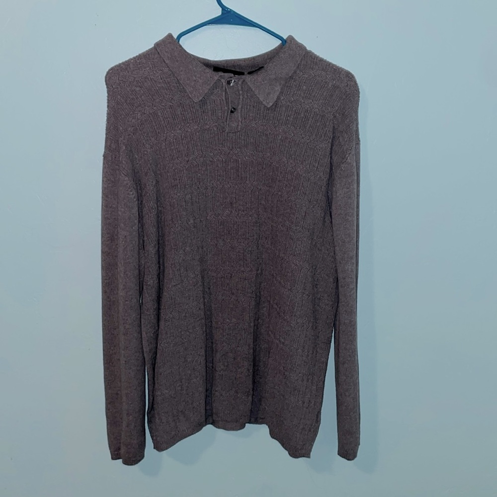 Grey size large collar sweater